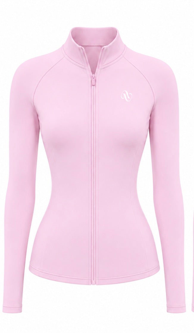 Cloud Pink Seamless Zip Jacket ☁️
